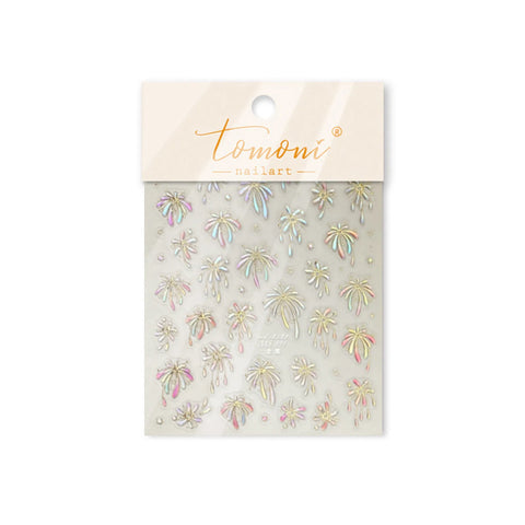 MS891 Gold Firework Nail Stickers variant image - Tomoni Nail Art