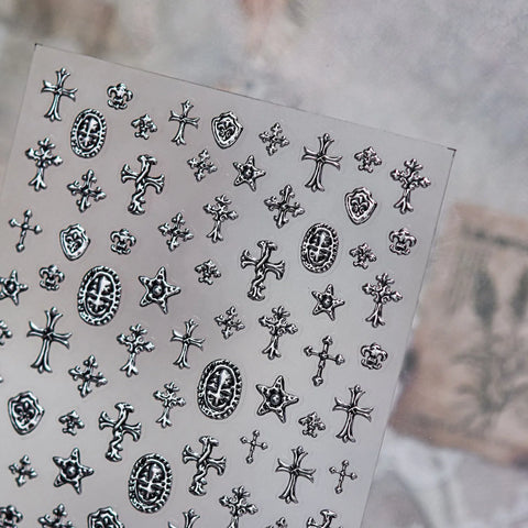 Gothic Charm Nail Stickers | Dark Grunge Nail Art Decals - image 10