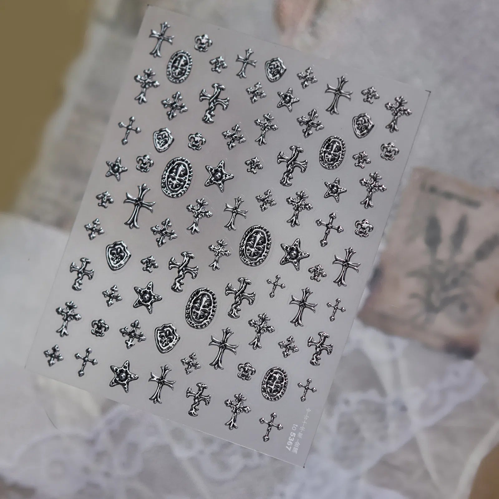Gothic Charm Nail Stickers | Dark Grunge Nail Art Decals - image 11