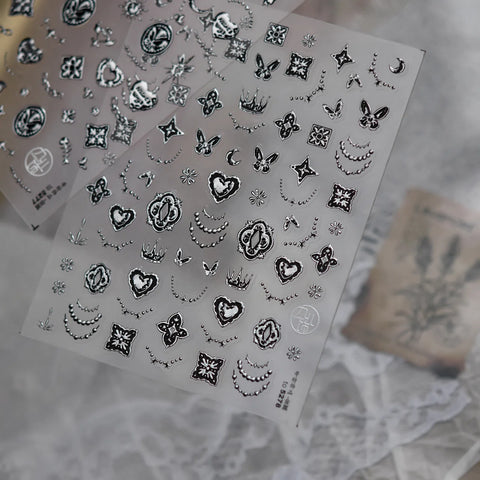 Gothic Charm Nail Stickers | Dark Grunge Nail Art Decals - image 12