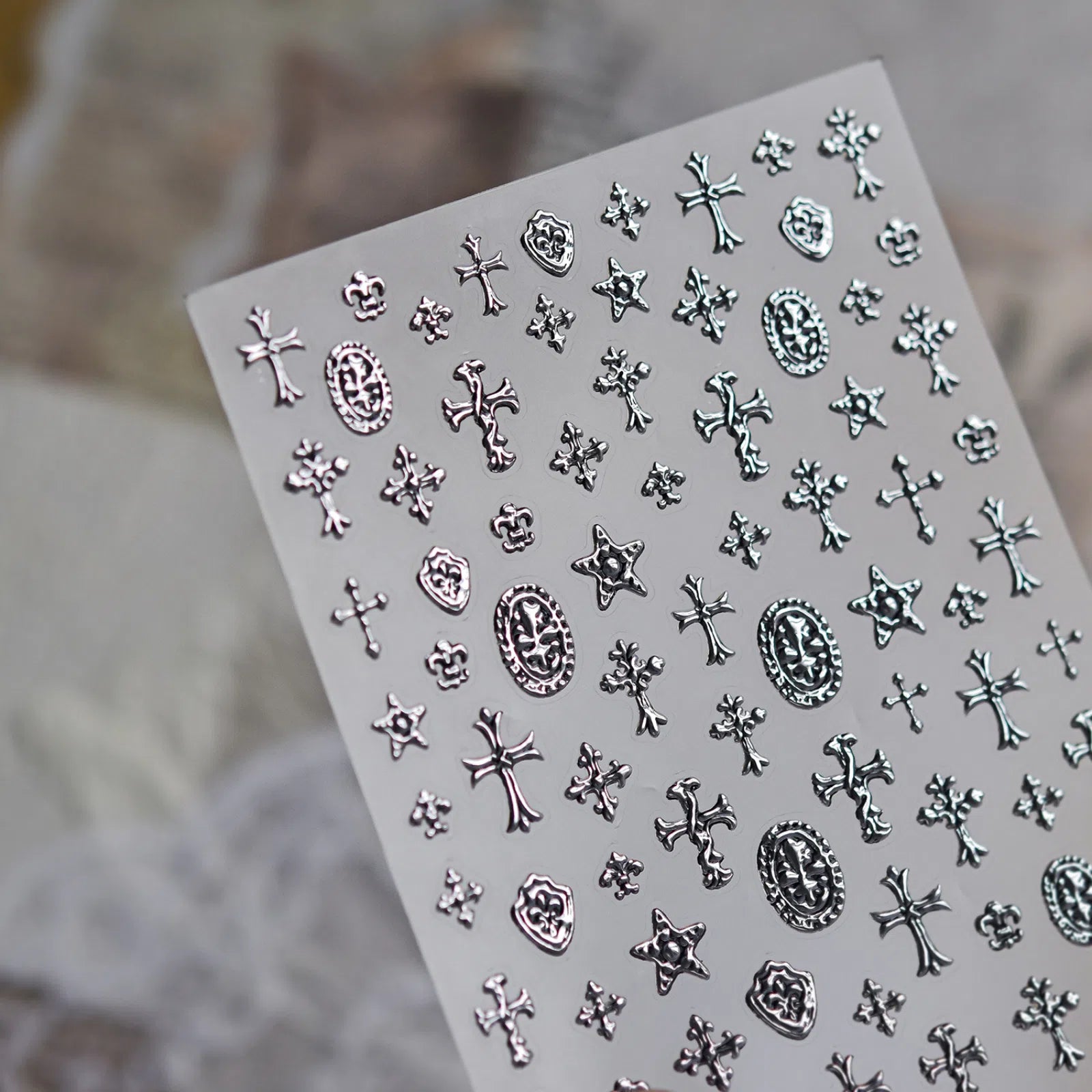 Gothic Charm Nail Stickers | Dark Grunge Nail Art Decals - image 13
