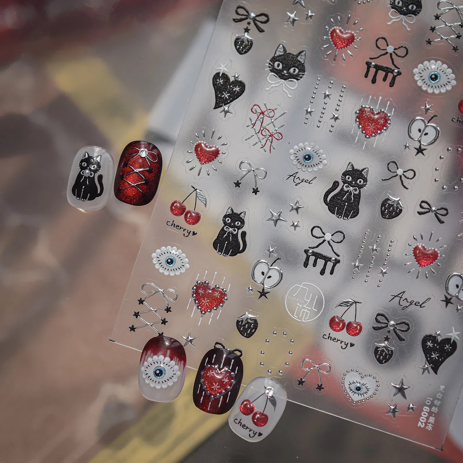 Gothic Halloween Nail Stickers | Dark Grunge Nail Art Decals - image 5