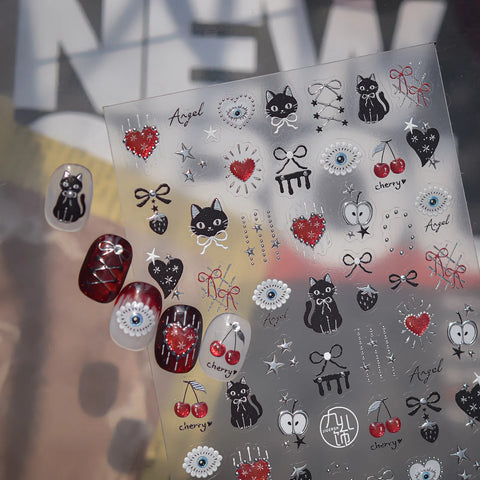 Gothic Halloween Nail Stickers | Dark Grunge Nail Art Decals - image 6