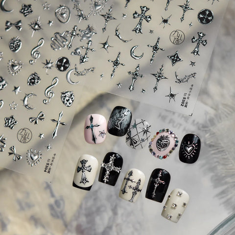 Gothic Strawberry Nail Stickers | Dark Fruit Nail Art Decals - image 1