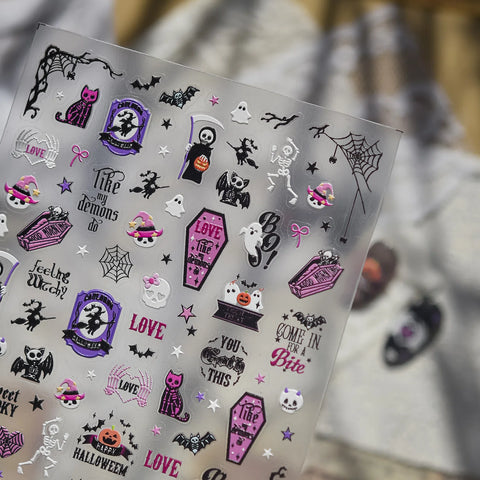 Halloween Ghost Nail Stickers | Dark Grunge Nail Art Decals - image 2