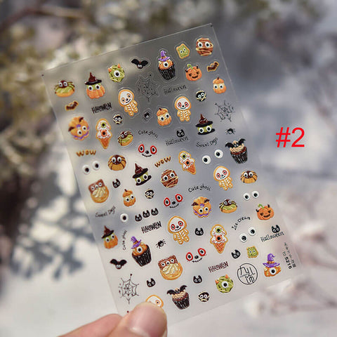 Halloween Nail Stickers, Halloween Nail Decals, Cute Halloween Stickers, Halloween Nail Art, Halloween Manicure