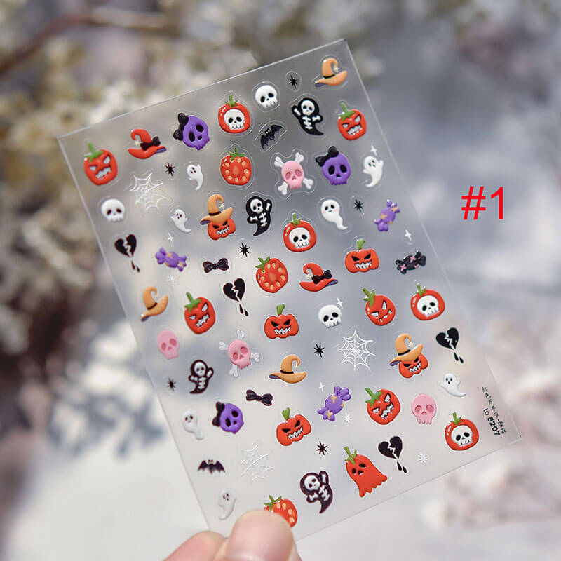 Halloween Nail Stickers, Halloween Nail Decals, Cute Halloween Stickers, Halloween Nail Art, Halloween Manicure