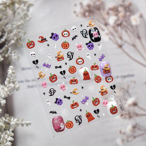 Halloween Nail Stickers, Halloween Nail Decals, Cute Halloween Stickers, Halloween Nail Art, Halloween Manicure