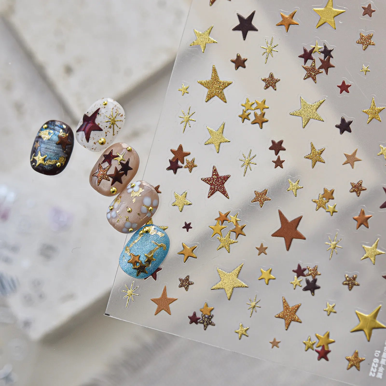 Heart Star Nail Stickers - nail art product image 5
