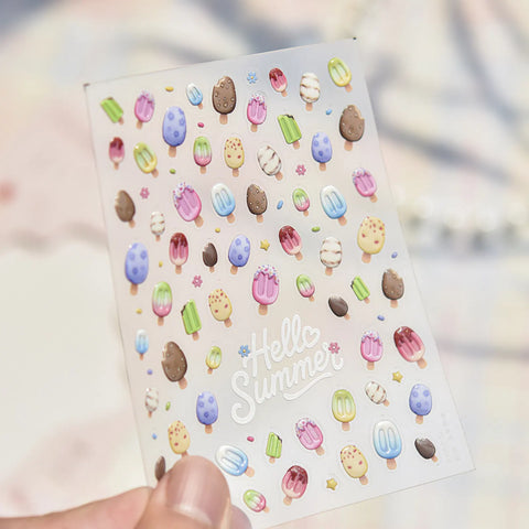 to5928 Ice Cream Party Nail Stickers variant image - Tomoni Nail Art