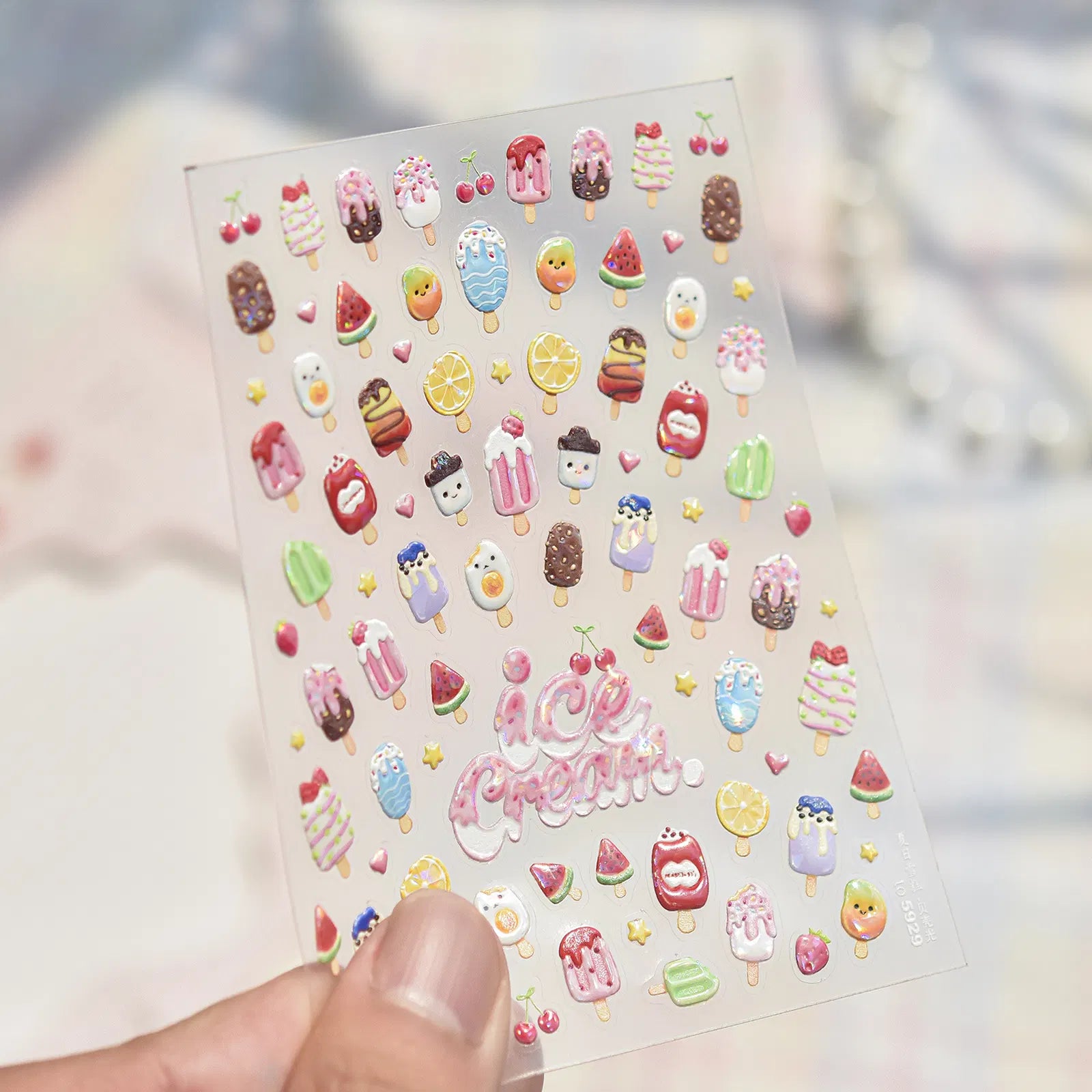 to5929 Ice Cream Party Nail Stickers variant image - Tomoni Nail Art