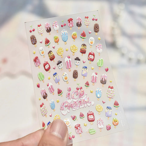 to5929 Ice Cream Party Nail Stickers variant image - Tomoni Nail Art