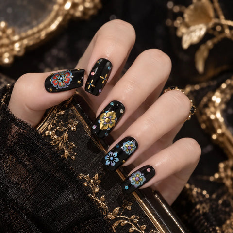 Iridescent Floral Nail Stickers - nail art product image 3