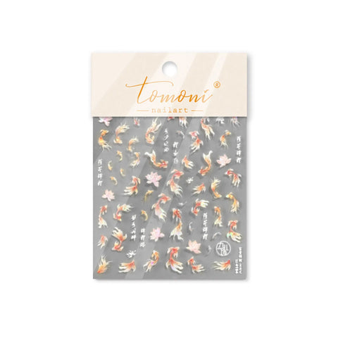 to4164 Iridescent Koi Fish Nail Stickers variant image - Tomoni Nail Art