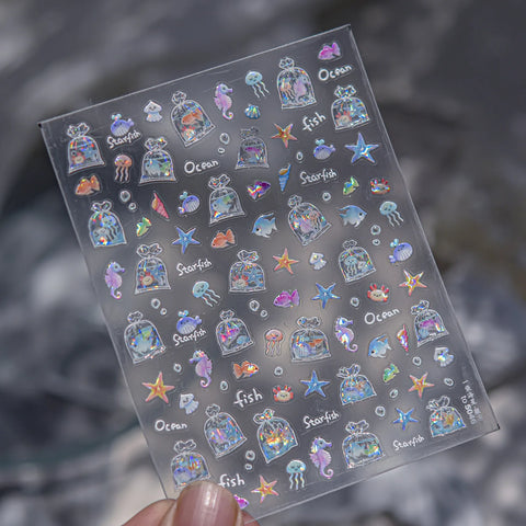 Jelly Ocean Nail Stickers | Starfish Shell Nail Art Decals - image 6
