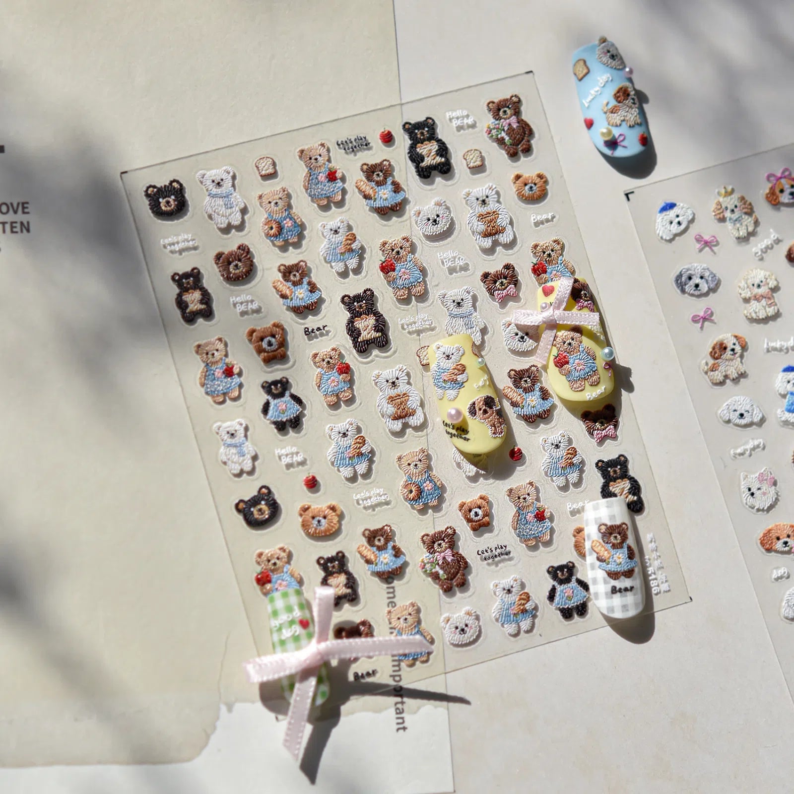 to5186 Kawaii Cat Face Nail Stickers variant image - Tomoni Nail Art