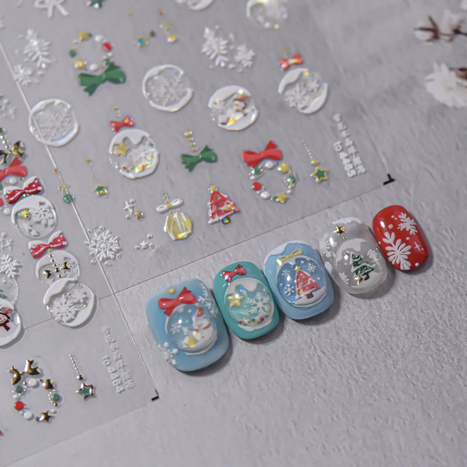 Kawaii Cat Nail Stickers | Cartoon Nail Art Decals image