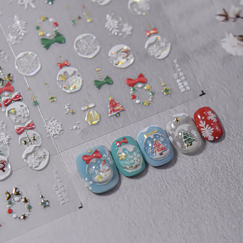 Kawaii Cat Nail Stickers | Cartoon Nail Art Decals image