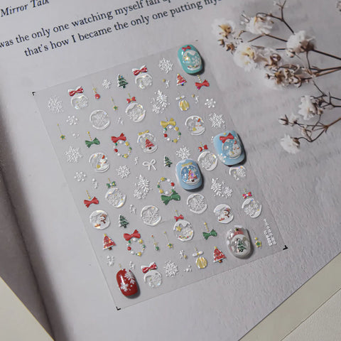 Kawaii Cat Nail Stickers | Cartoon Nail Art Decals image
