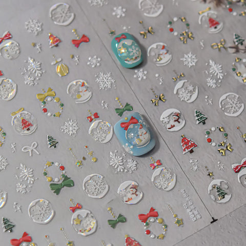 Kawaii Cat Nail Stickers | Cartoon Nail Art Decals image