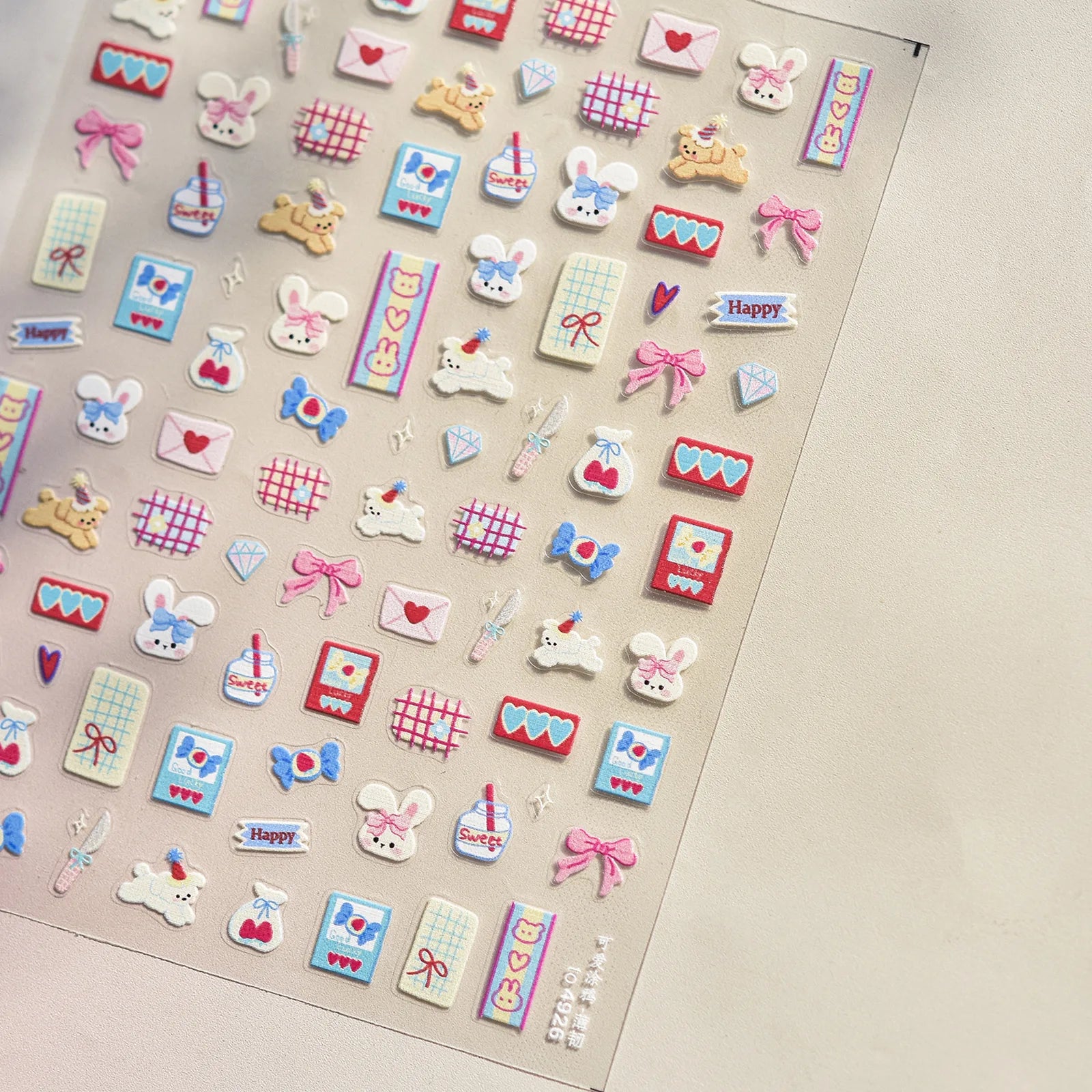 Kawaii Doodle Nail Stickers | Cartoon Nail Art Decals - image 2