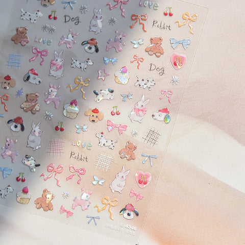 Kawaii Doodle Nail Stickers | Cute Cartoon Nail Art Decals - image 2