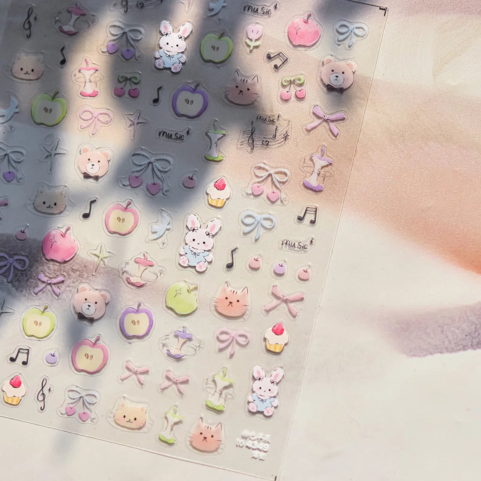 Kawaii Doodle Nail Stickers | Cute Cartoon Nail Art Decals - image 4