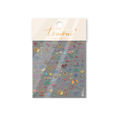 to4894 Kawaii Doodle Nail Stickers variant image - Tomoni Nail Art