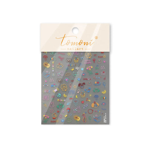 to4895 Kawaii Doodle Nail Stickers variant image - Tomoni Nail Art