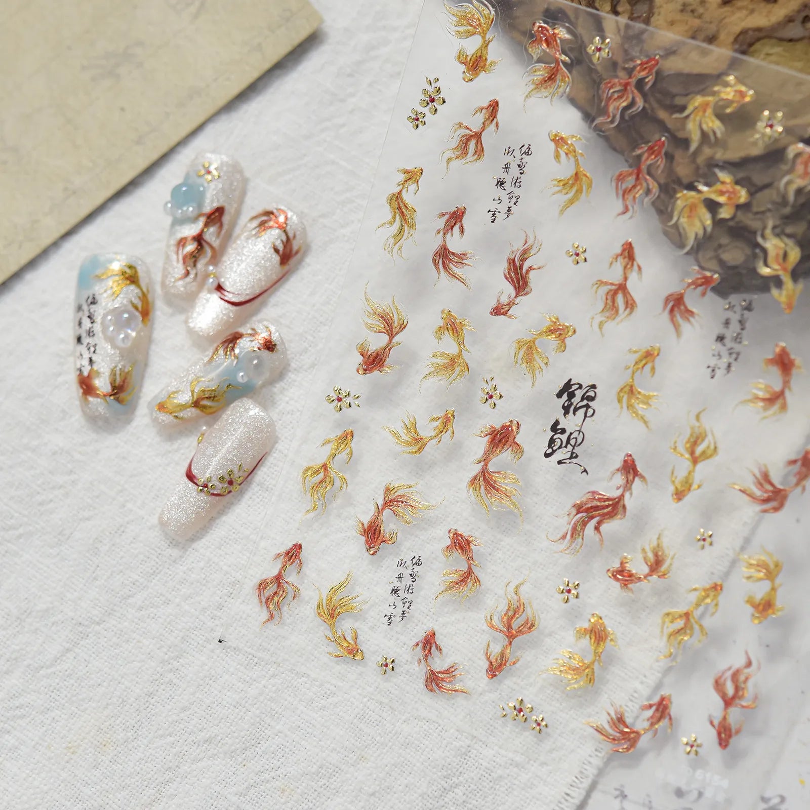 Koi Fish Nail Stickers - nail art product image 5