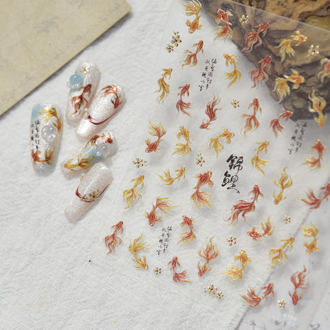 Koi Fish Nail Stickers - nail art product image 5