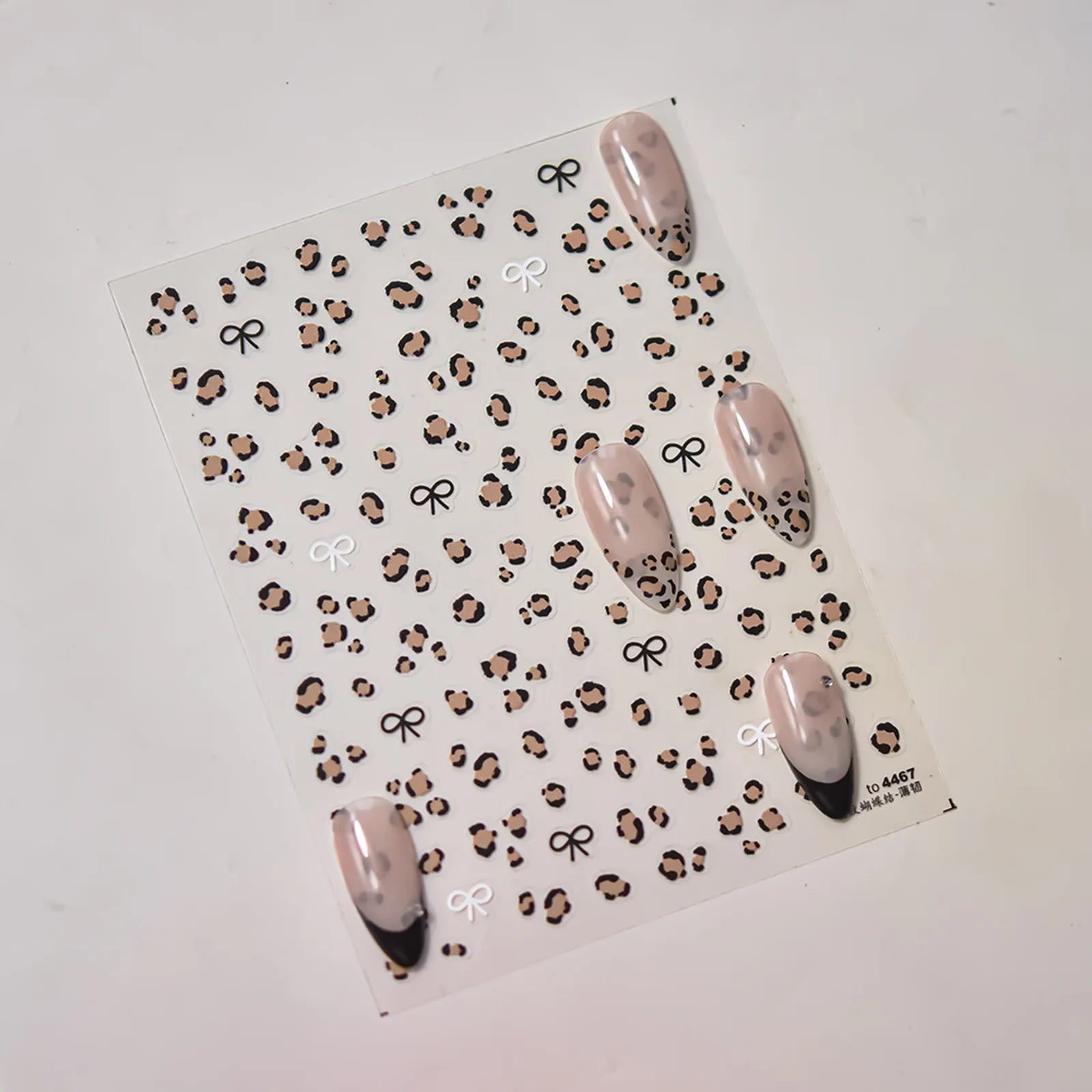 Leopard Bow Nail Stickers | Retro Coquette Nail Art Decals - image 3