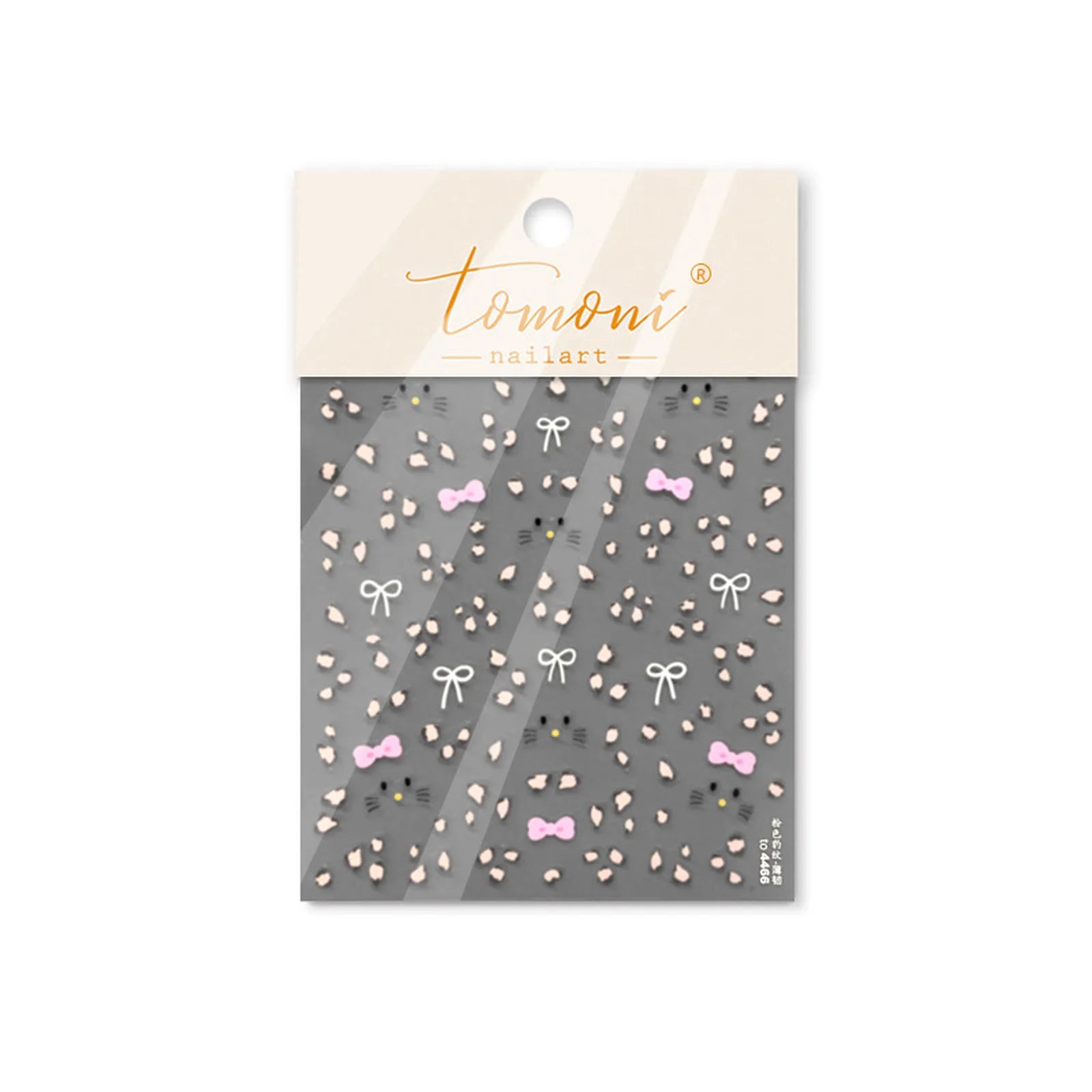 to4466 Leopard Bow Nail Stickers variant image - Tomoni Nail Art