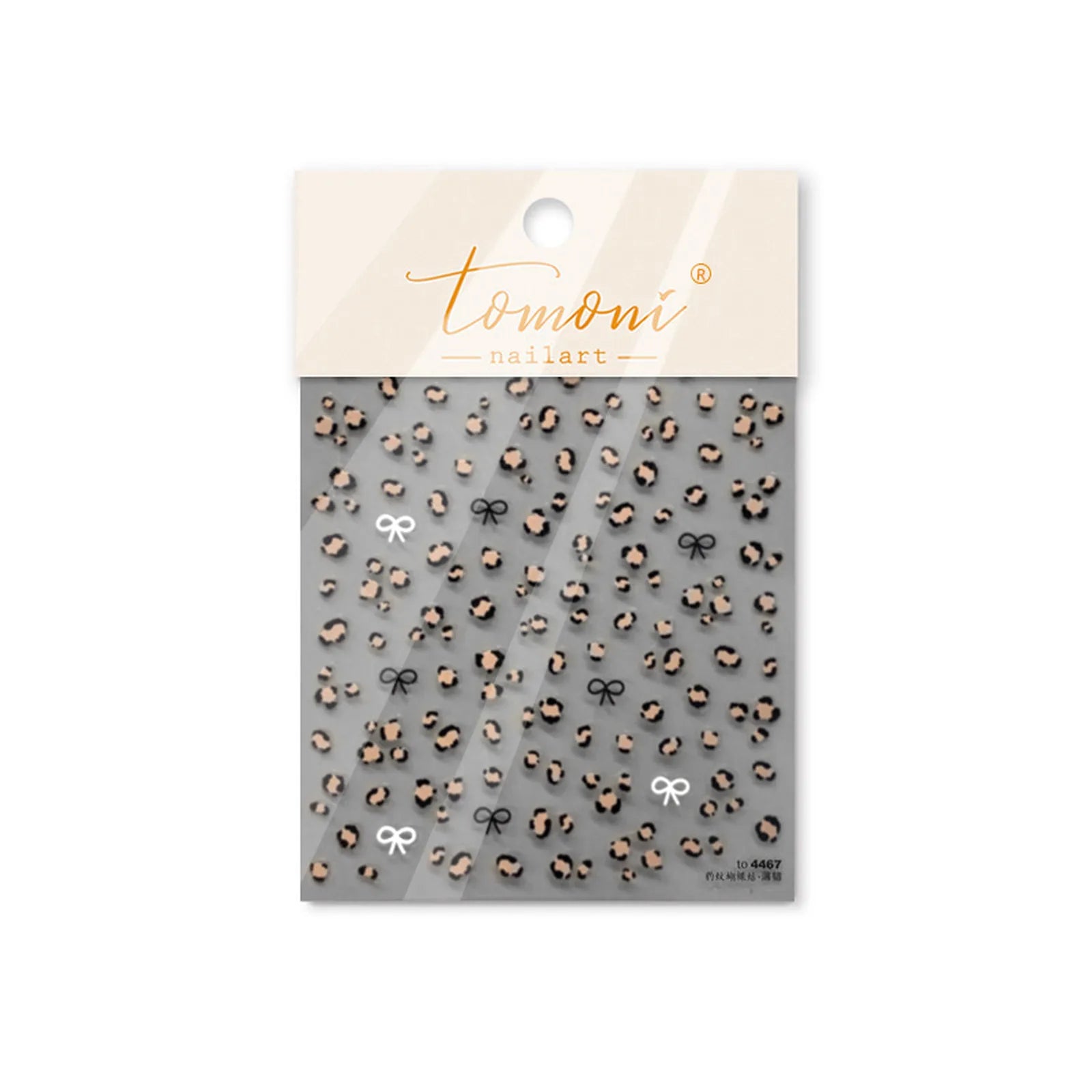 to4467 Leopard Bow Nail Stickers variant image - Tomoni Nail Art