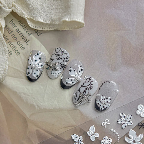 Lily Flower Nail Stickers | Vintage Floral Nail Art Decals - image 5
