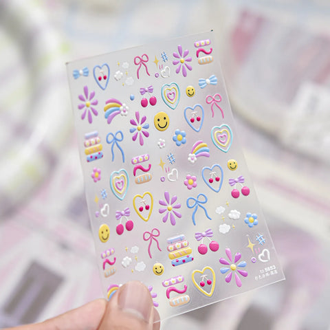 to5853 Macaron Color Nail Stickers variant image - Tomoni Nail Art