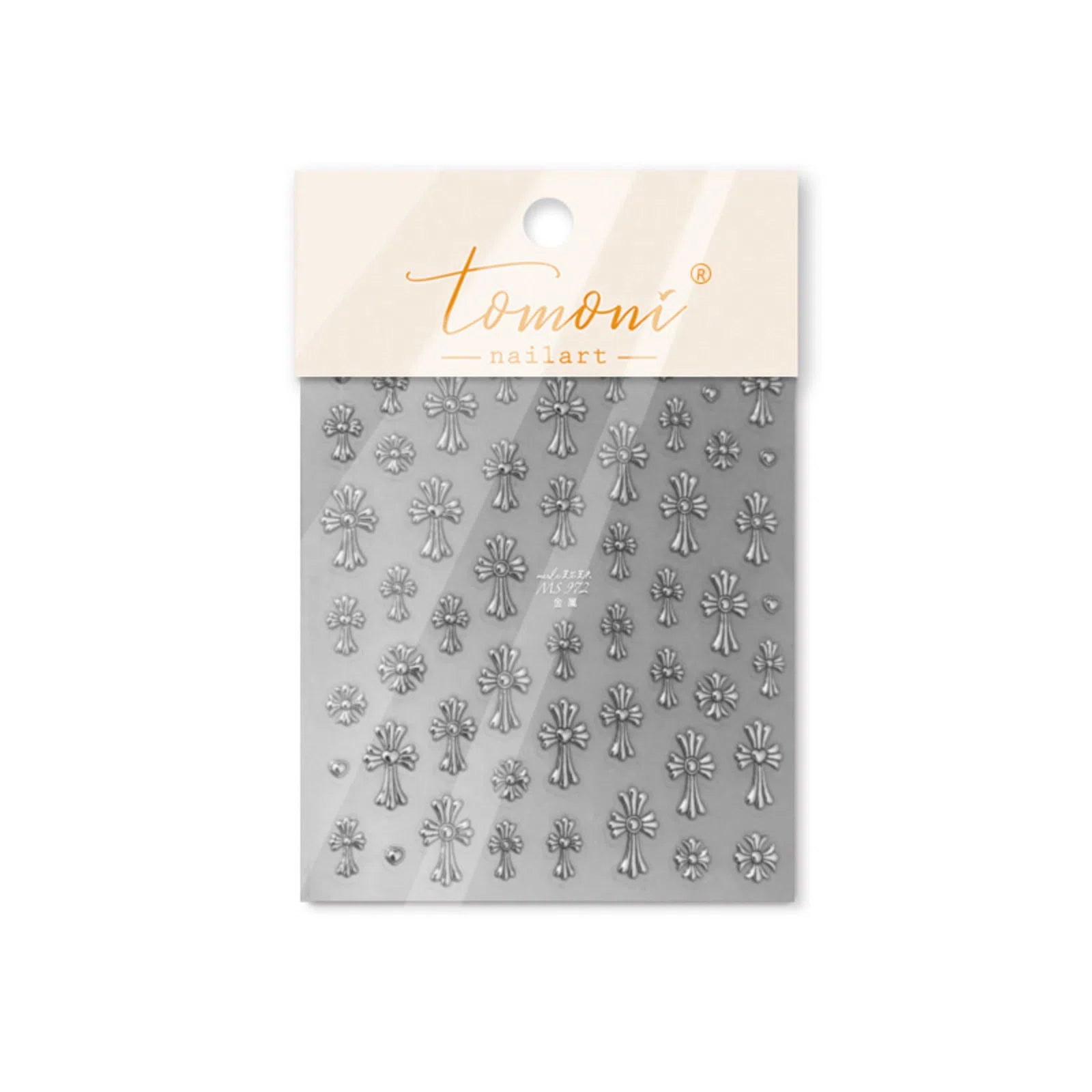MS972-silver Macaron Cross Star Nail Stickers variant image - Tomoni Nail Art
