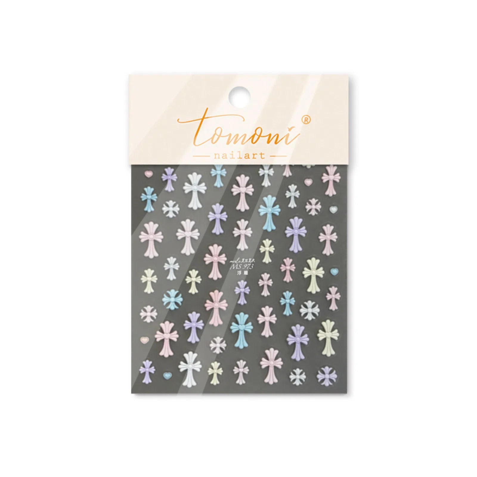 MS973 Macaron Cross Star Nail Stickers variant image - Tomoni Nail Art