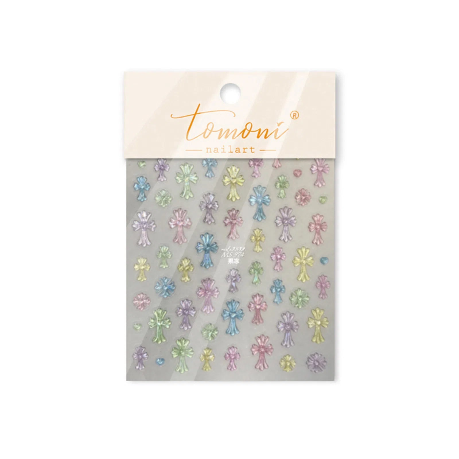MS974 Macaron Cross Star Nail Stickers variant image - Tomoni Nail Art