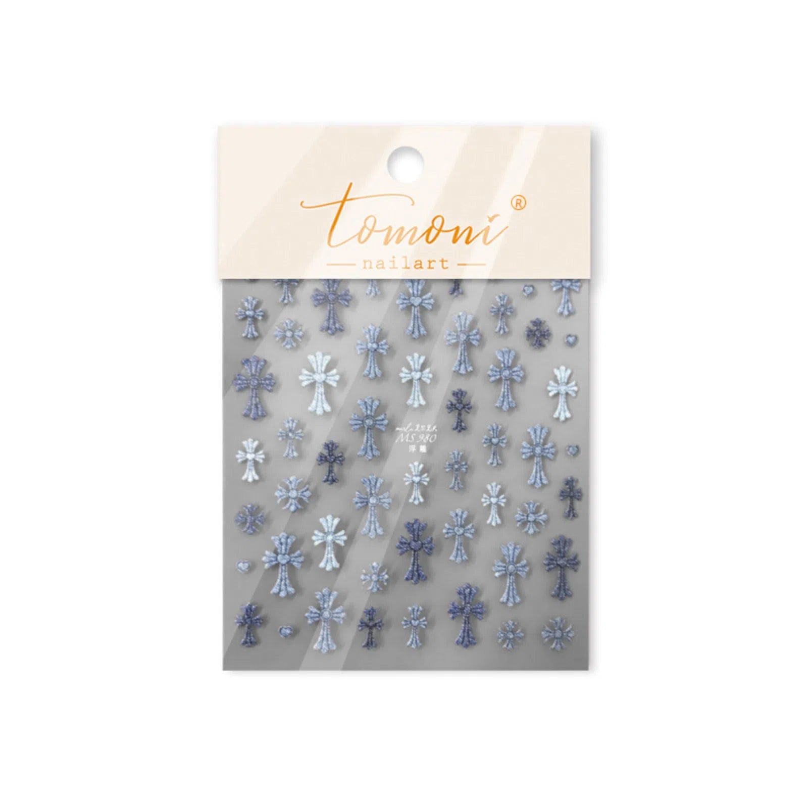 MS980 Macaron Cross Star Nail Stickers variant image - Tomoni Nail Art