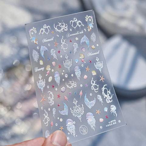 to5776 Mermaid Ocean Nail Stickers variant image - Tomoni Nail Art