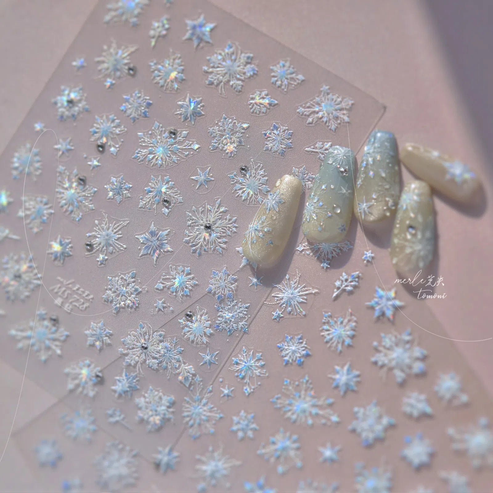 Metallic Butterfly Nail Stickers | Elegant Nail Art Decals image