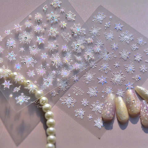 Metallic Butterfly Nail Stickers | Elegant Nail Art Decals image