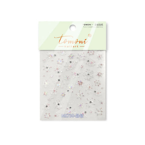 MS730 Metallic Butterfly Nail Stickers | Elegant Nail Art Decals