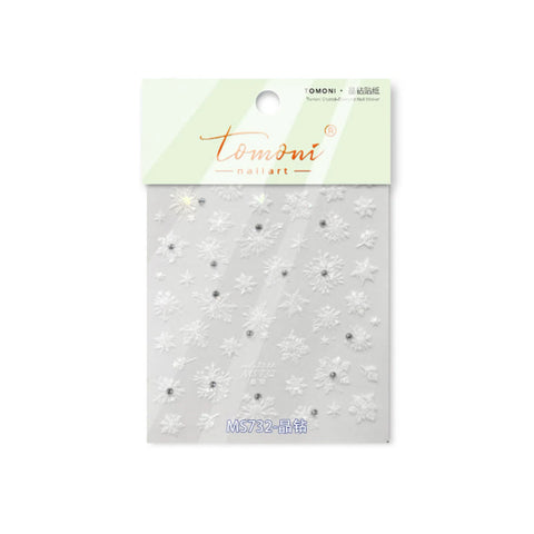 MS732 Metallic Butterfly Nail Stickers | Elegant Nail Art Decals