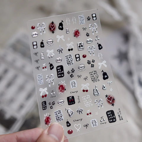 to5919 Metallic Cat Nail Stickers variant image - Tomoni Nail Art