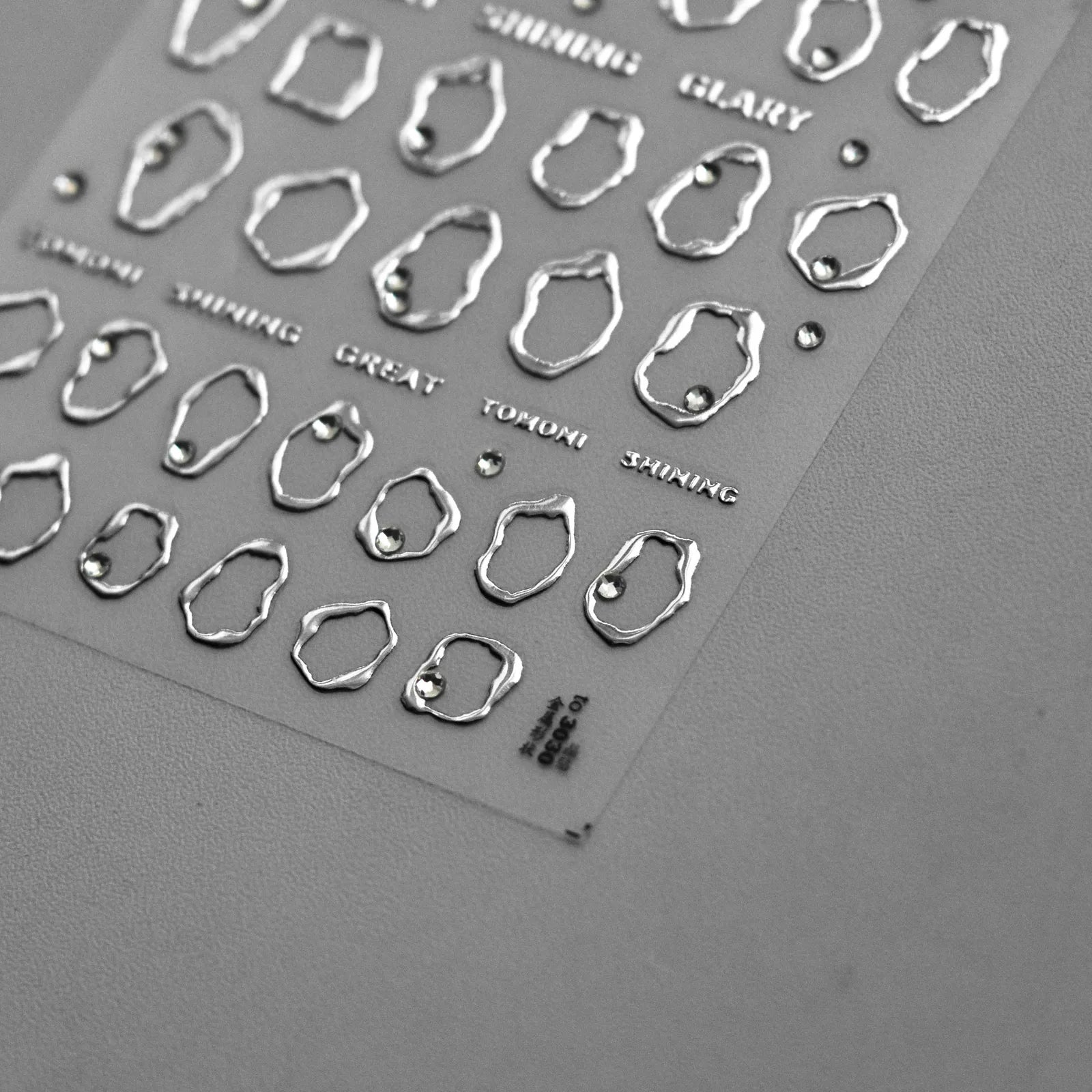 Metallic Frame Nail Stickers | Gold & Silver Nail Art Decals - image 4