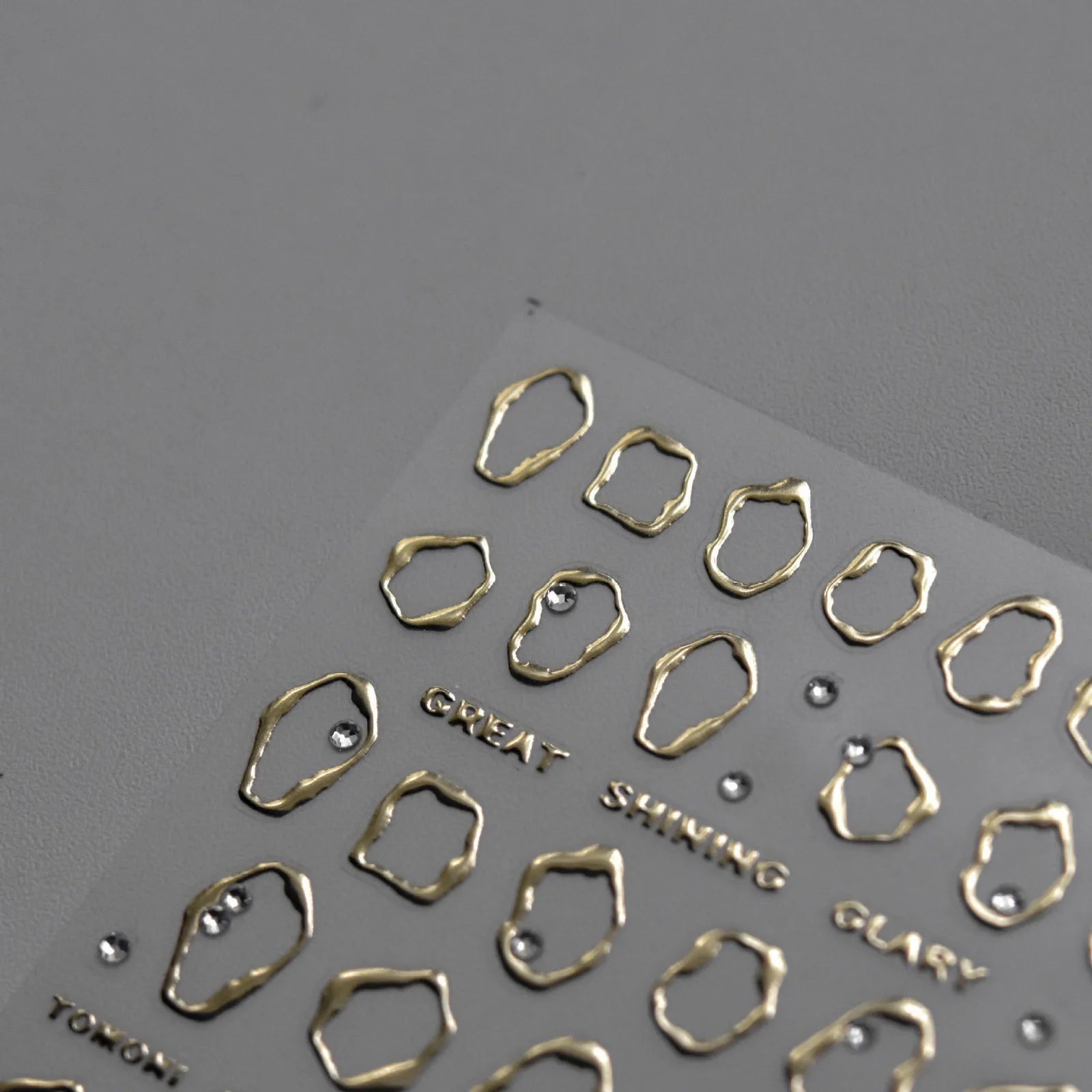 Metallic Frame Nail Stickers | Gold & Silver Nail Art Decals - image 5