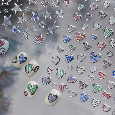 Metallic Star Nail Stickers | Celestial Nail Art Decals image