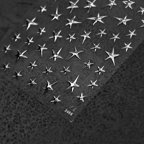 Metallic Star Nail Stickers | Celestial Nail Art Decals - image 2